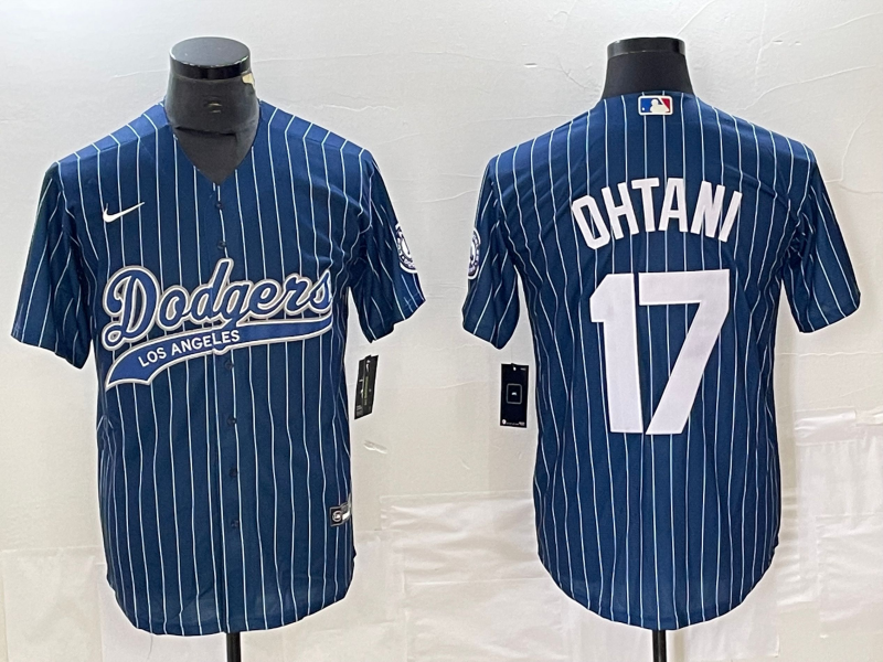Men's Los Angeles Dodgers Shohei Ohtani #17 Blue Jersey Joint Edition